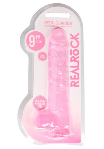Crystal Clear dildo 22 cm, Pink