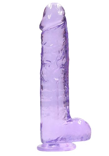 Crystal Clear dildo 22 cm, Purple