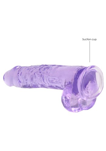 Crystal Clear dildo 22 cm, Purple