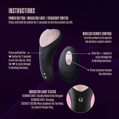 Temptasia Heartbeat Trådlös trosvibrator