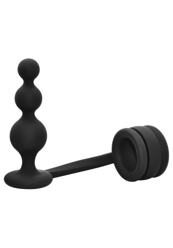 Ramrod Cockring with Beaded Anal Plug