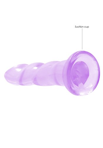 Crystal Clear non realistic dildo 17 cm, Purple