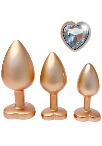 Gleaming Love Pearl Plug Set, Champagne | Analpluggar | Intimast