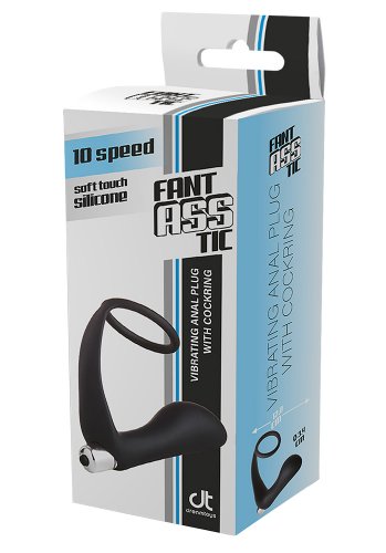 Fantasstic Vibrerande analplugg med penisring