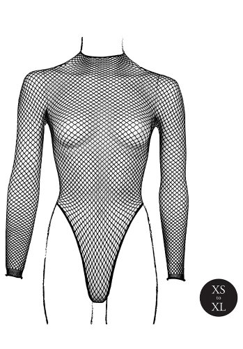 Body with Fishnet Structure and Turtle Neck