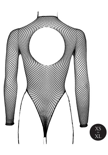 Body with Fishnet Structure and Turtle Neck