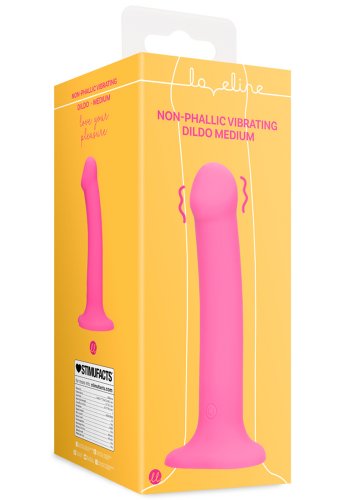Loveline Non-Phallic Vibrating Dildo, Medium