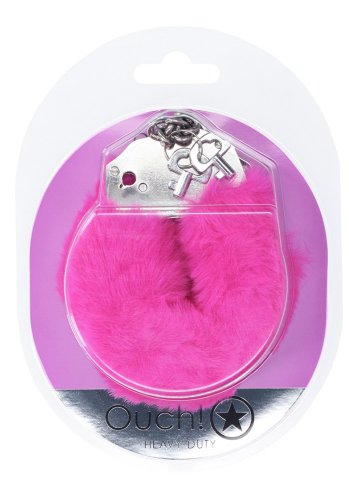 Ouch! Heavy-duty Fluffy Handcuffs - Pink