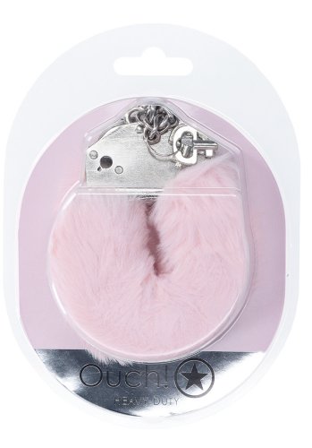 Ouch! Heavy-duty Fluffy Handcuffs - Powder Pink