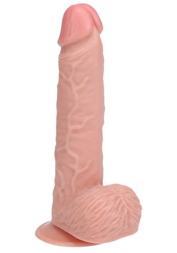 Realrock Vibrating Regular Straight Cock with Balls 23 cm