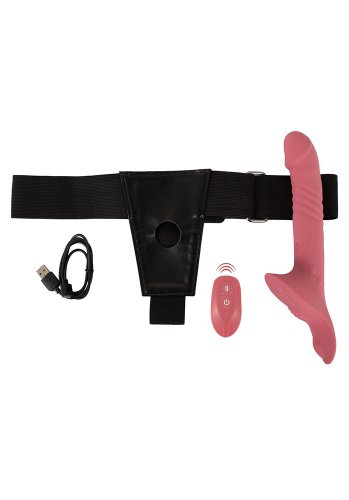 Strap-On Set, Harness with Thrusting Vibrator