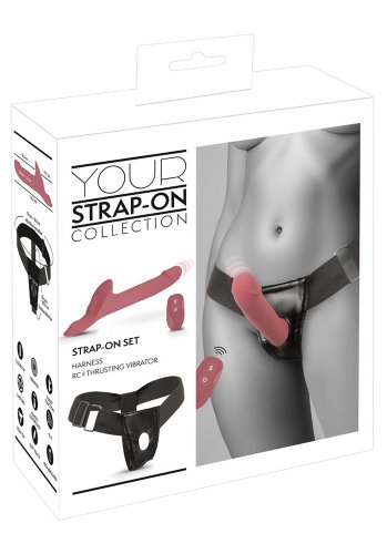 Strap-On Set, Harness with Thrusting Vibrator