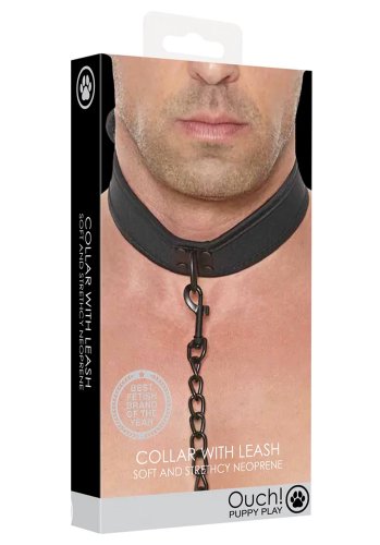 Ouch! Neoprene Collar With Leash