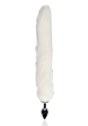 Ouch! Fox Tail with Metal Buttplug, White