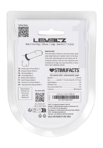 Levelz Wide O Cock Ring Large