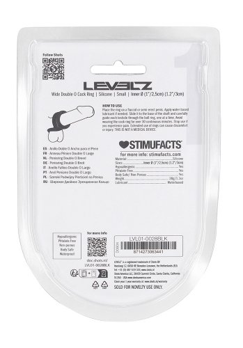 Levelz Wide Double O Cock Ring Small
