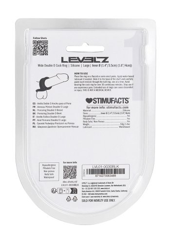 Levelz Wide Double O Cock Ring Large
