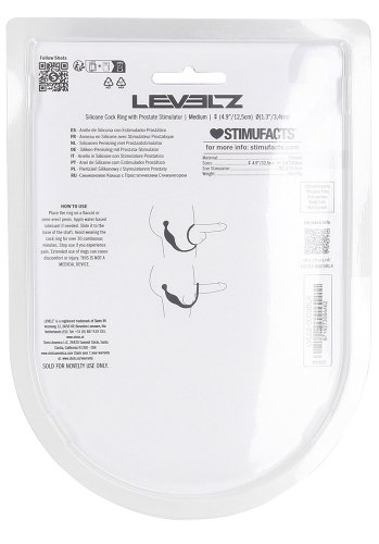 Levelz Cock Ring With Prostate Stimulator Medium
