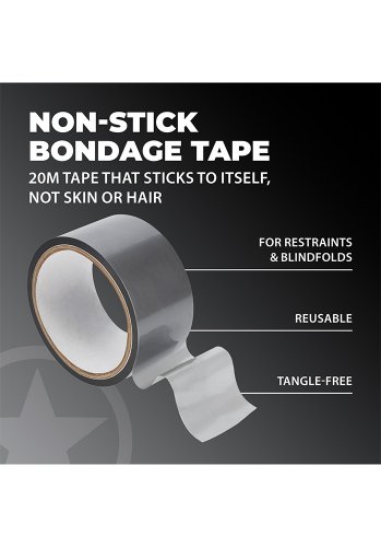 Non Sticky Bondage Tape Silver 20 m