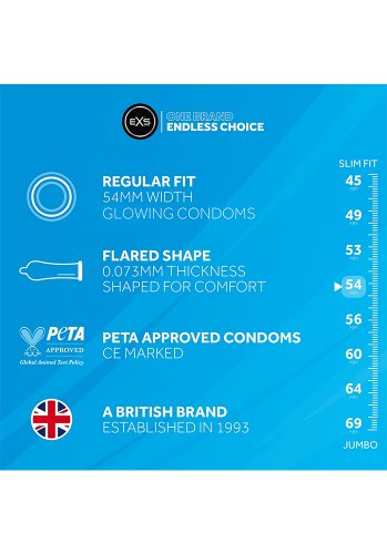 EXS Glowing Condoms 3-pack
