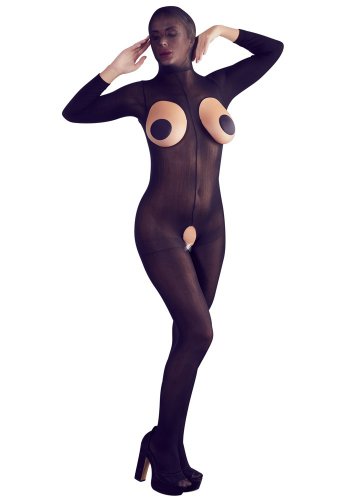 catsuit med öppen gren och bröst