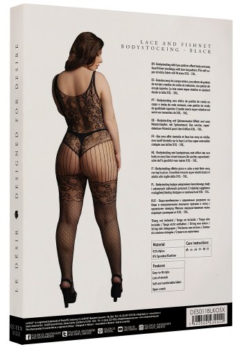 Lace and fishnet bodystocking- Queen Size