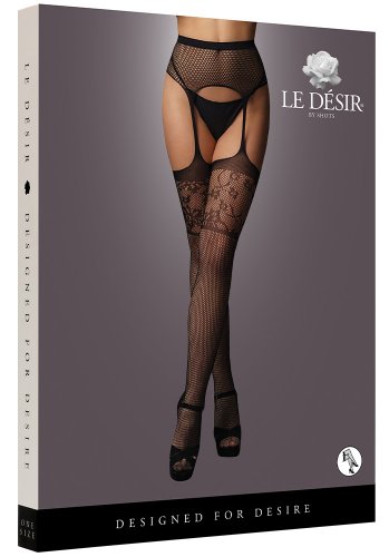Garterbelt stockings with lace top