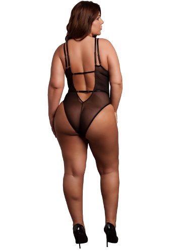 Wireless Lace Bodysuit with Adjustable Sliders - Queen Size