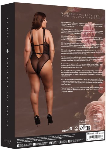 Wireless Lace Bodysuit with Adjustable Sliders - Queen Size