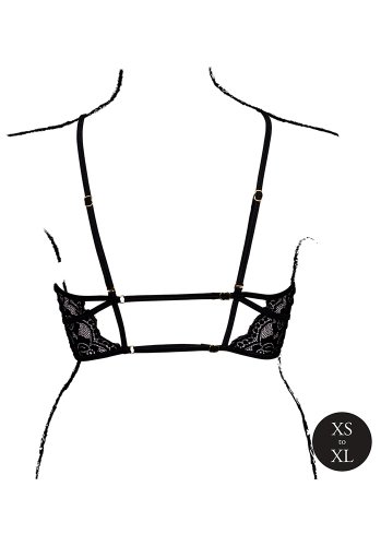 Open Cup Triangle Bra with Lace and Ajustable Sliders