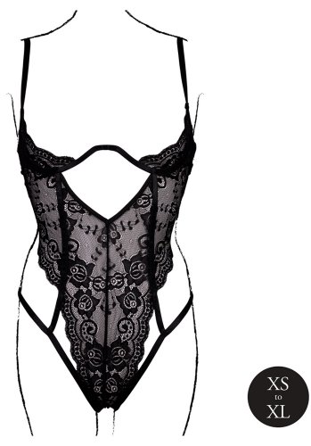 Lace Underwired Open Cup Bodysuit with Adjustable Sliders