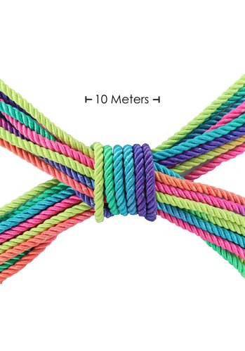 Ouch! Bondage Rope 10 m - Multicolor Bright