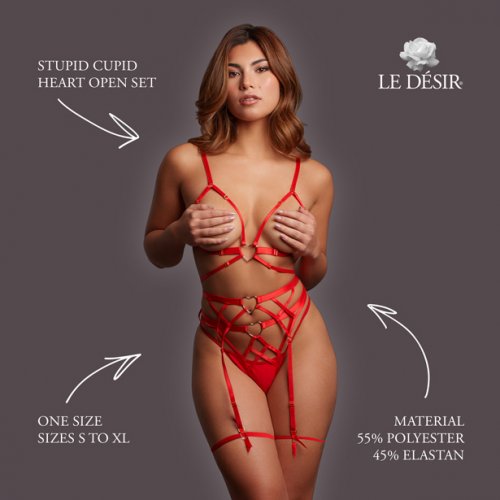 Stupid Cupid Heart Open Set Red