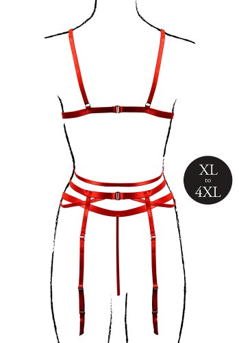 Stupid Cupid Heart Open Set Red Queen Size