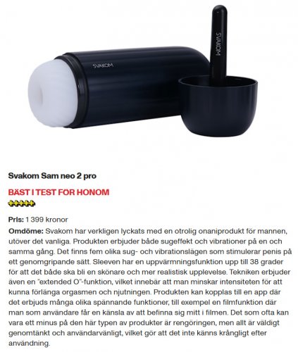 Svakom Sam Neo 2 PRO Masturbator